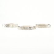 THREE HALLMARKED SILVER BANGLE BRACELETS