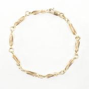 HALLMARKED 9CT GOLD FANCY LINK BRACELET