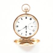 HALLMARKED 9CT GOLD SWISS MADE FULL HUNTER POCKET WATCH