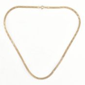 HALLMARKED 9CT GOLD FLAT LINK CHAIN NECKLACE