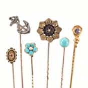 COLLECTION OF GOLD STICK PINS