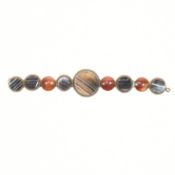 VICTORIAN CARNELIAN & BANDED AGATE SPECIMEN BRACELET