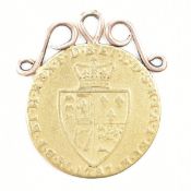 GEORGE III 1789 GOLD GUINEA BULLION COIN ON PENDANT MOUNT