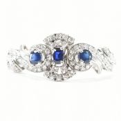 18CT GOLD SAPPHIRE & DIAMOND BRACELET