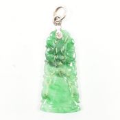 9CT GOLD & JADE PENDANT.