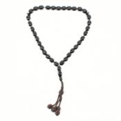 VINTAGE BLACK BAKELITE KOMBOLOI PRAYER BEAD NECKLACE
