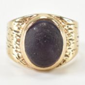 HALLMARKED 9CT GOLD & AMETHYST DRESS RING