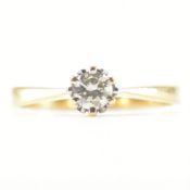 HALLMARKED 18CT GOLD & DIAMOND SOLITAIRE RING