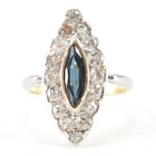 18CT GOLD SAPPHIRE & DIAMOND RING