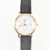 HALLMARKED 9CT GOLD ROTARY QUARTZ SWISS MADE WRISTWATCH
