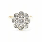 HALLMARKED 9CT GOLD & DIAMOND CLUSTER RING
