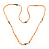 1930S AMBER BEAD NECKLACE