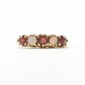 HALLMARKED 9CT GOLD FIVE STONE RING