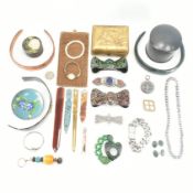 COLLECTION OF ASSORTED ANTIQUE & LATER COSTUME JEWELLERY