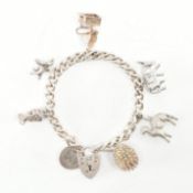 HALLMARKED SILVER CHARM BRACELET & CHARMS