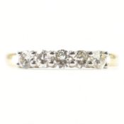 18CT GOLD & DIAMOND FIVE STONE RING