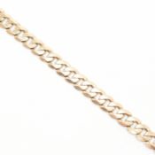 HALLMARKED 9CT GOLD CURB LINK CHAIN BRACELET