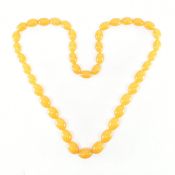 VINTAGE AMBER BAKELITE BEAD NECKLACE & BRACELET