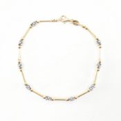 HALLMARKED 9CT BICOLOUR GOLD BRACELET