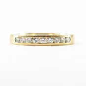 HALLMARKED 18CT GOLD & DIAMOND HALF ETERNITY RING