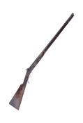19TH CENTURY PERCUSSION SINGLE-BARRELLED RIFLE