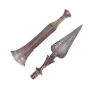 TWO EARLY 20TH CENTURY CONGOLESE TRIBAL DAGGERS