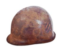 WWII SECOND WORLD WAR US UNITED STATES 3RD INFANTRY DIVISION HELMET