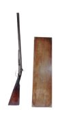 19TH CENTURY HUTCHINS CASED PERCUSSION SHOTGUN