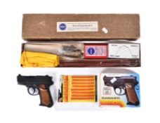 SHOOTING - VINTAGE SHARKMATIC CAP GUN & GUN CLEANING KIT
