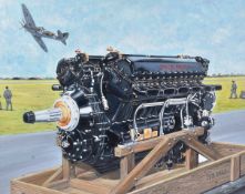DESMOND DAVIES (ARTIST D,2021) SECOND WORLD WAR INTEREST OIL ON CANVAS