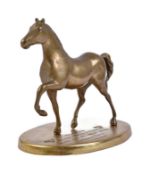 WWII SECOND WORLD WAR GERMAN BRASS HORSE STATUE - 125ND REGIMENT RIDER