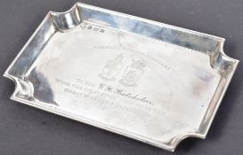 RAILWAY INTEREST - GENERAL STRIKE 1926 SILVER PIN TRAY