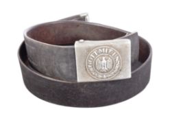 ORIGINAL WWII GERMAN GOTT MIT UNS BELT AND BUCKLE - NAMED