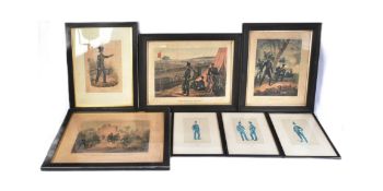 THE KINGS ROYAL RIFLE CORPS - COLLECTION OF FRAMED PRINTS