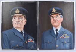 DESMOND DAVIES (ARTIST D,2021) - RAF OFFICER PORTRAITS - ACRYLIC PAINTING