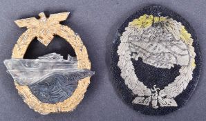 WWII SECOND WORLD WAR KRIEGSMARINE S-BOAT QUALIFICATION BADGE
