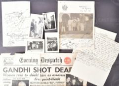 MAHATMA GANDHI (1869-1948) - SIGNED PHOTOGRAPH ON BOARD SS RAJPUTANA