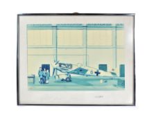 DESMOND DAVIES (ARTIST D,2021) - WWII INTEREST WATERCOLOUR PRINT