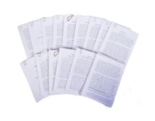 TWO COPY MANUSCRIPTS IN FRENCH OF F. O. MIKSCHE'S FINAL WORK