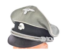 WWII SECOND WORLD WAR GERMAN SS OFFICERS PEAKED CAP