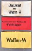 COLLECTION OF SECOND WORLD WAR GERMAN SS INTEREST ARMBANDS