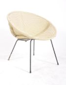 VINTAGE TWENTIETH CENTURY WICKER CANE SATELLITE CHAIR