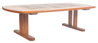 RETRO MID CENTURY TRIOH DANISH TEAK TILED TOP LOW TABLE