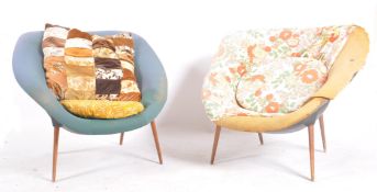 MID CENTURY LURASHELL DANISH SCANDI SPACE AGE ARMCHAIRS