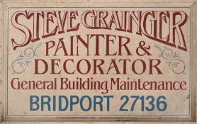 VINTAGE WOODEN ADVERTISEMENT EXTERIOR SHOP SIGN