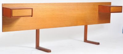 HEAL'S OF LONDON L701 RETRO 1960S TEAK HEADBOARD WITH BEDSIDES