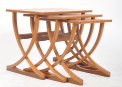 NATHAN FURNITURE - MID CENTURY 1970S TEAK NEST OF THREE TABLES