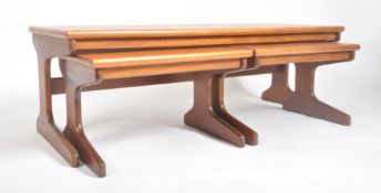 PORTWOOD FURNITURE VINTAGE TEAK NESTING OF THREE TABLES