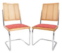 MANNER OF MARCEL BREUER - PAIR OF VINTAGE 1970S DINING CHAIRS