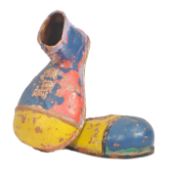 PAIR OF LARGE VINTAGE FAIRGROUND FIBERGLASS CLOWN SHOES